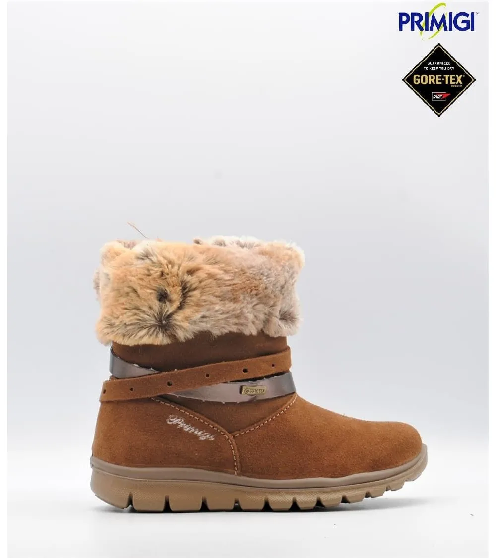 BOTA PRIMIGI NIÑA GORETEX CUERO ADORNO PELO