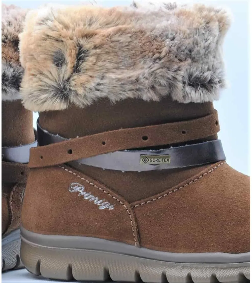 BOTA PRIMIGI NIÑA GORETEX CUERO ADORNO PELO