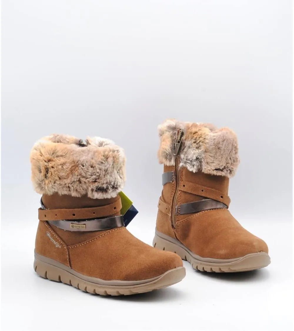 BOTA PRIMIGI NIÑA GORETEX CUERO ADORNO PELO